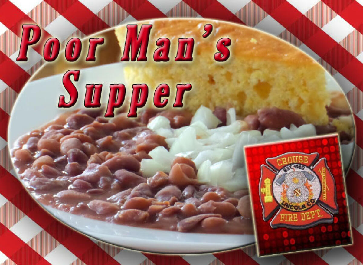 Crouse Fire Dept. Poor Man’s Supper Sept. 21