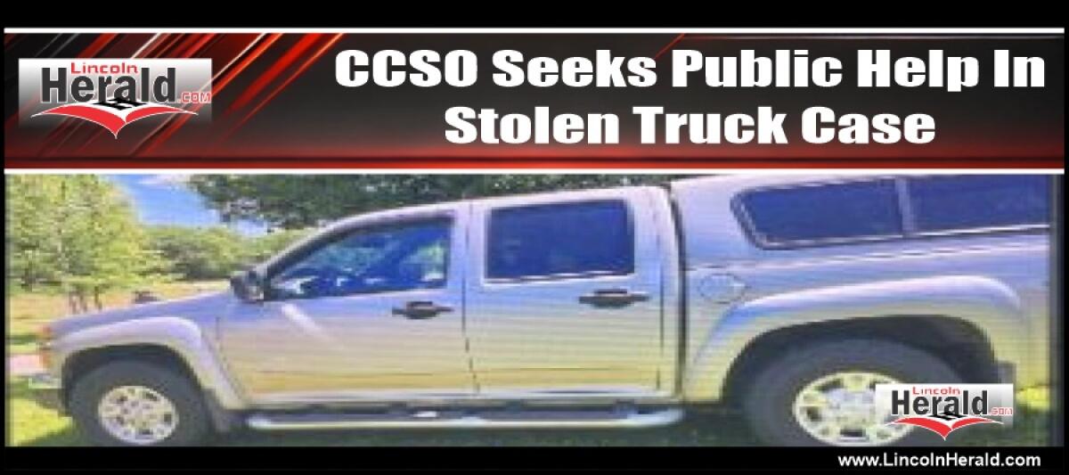 CCSO seeks public help in stolen truck case