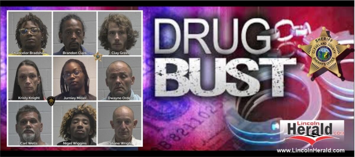 Many felony drug arrests in Cleveland County