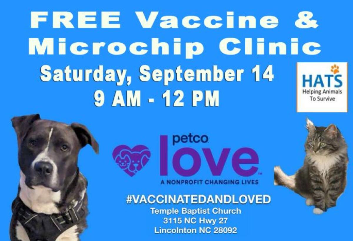 Free Vaccine & Microchip Clinic For Lincoln County Pets